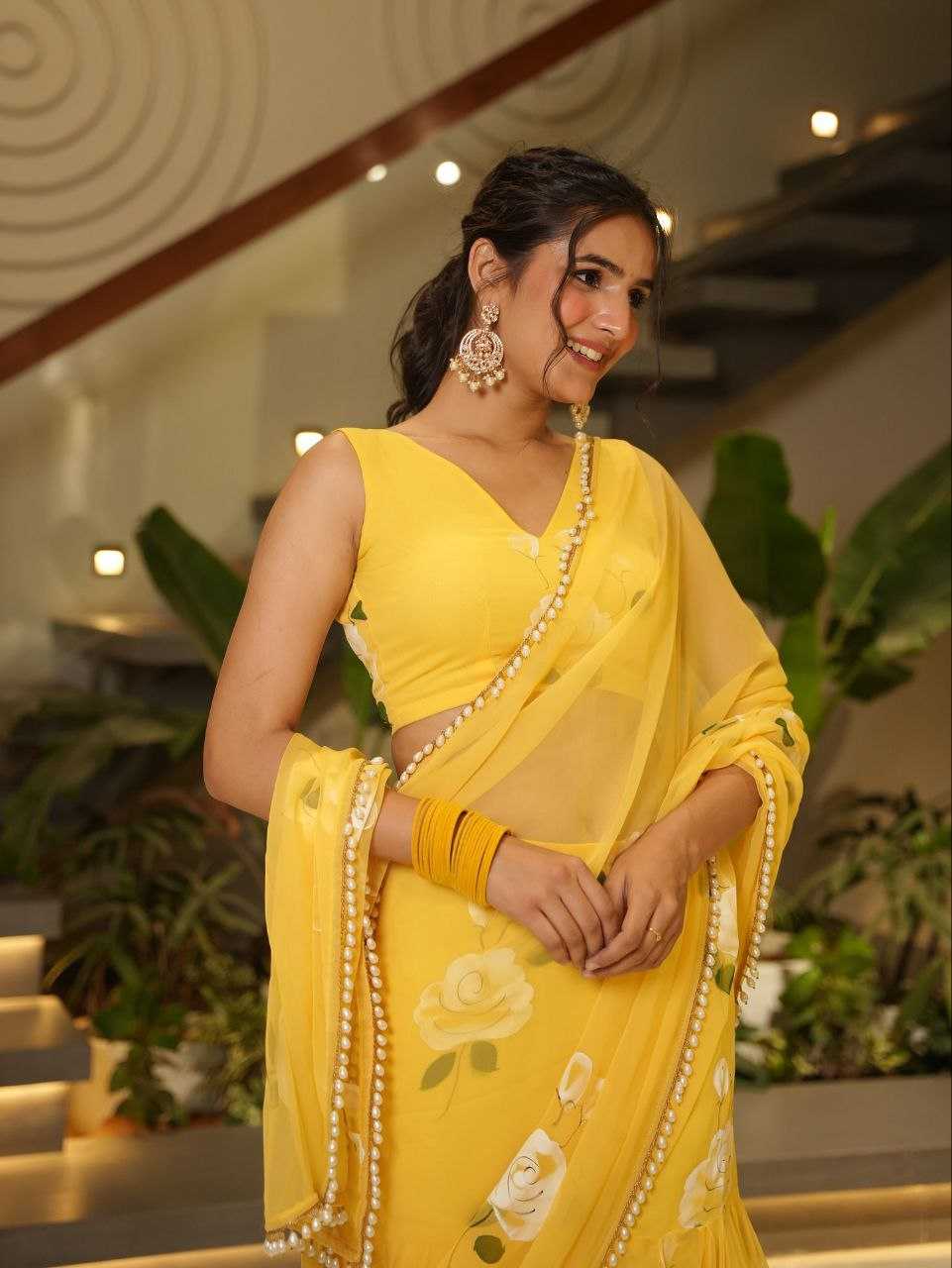 Premium Georgette Lehenga Saree
